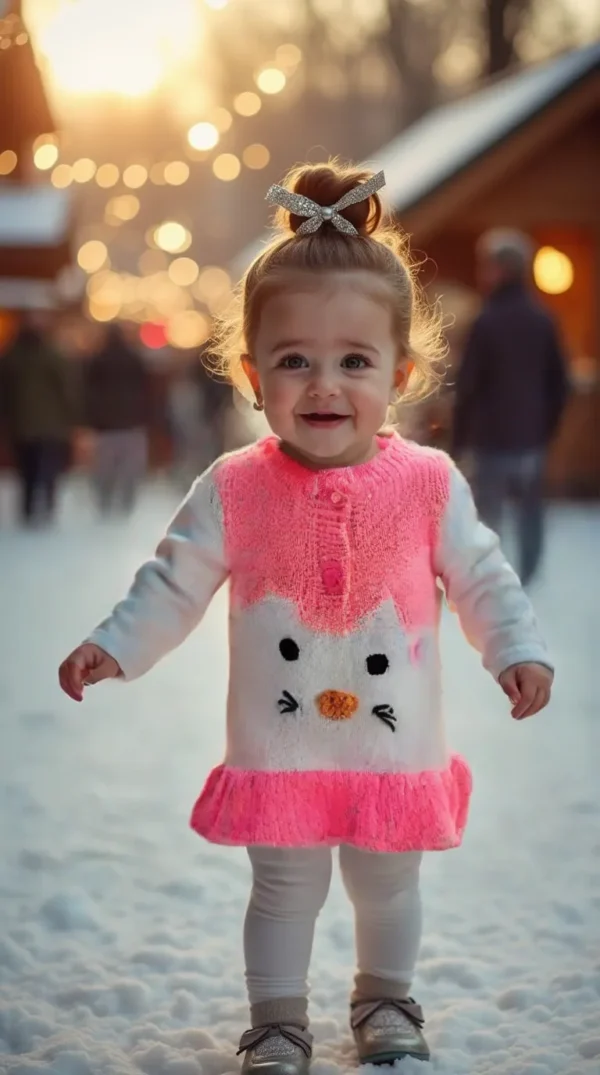 Girls Striped Top & Skirt Set