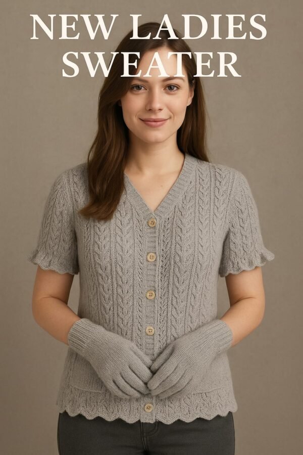 Handmade Knitted Sleeveless Cardigan