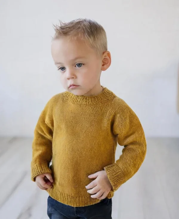 Knitted Kids Sweater – Mustard Color